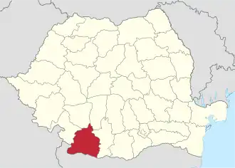 Localisation de Județ de Dolj