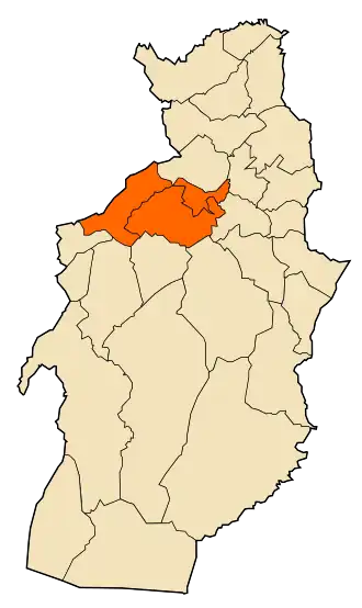 Localisation de Daïra de Bir Mokkadem