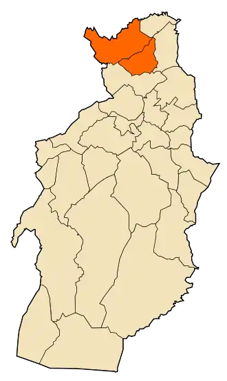 Localisation de Daïra d'El Aouinet