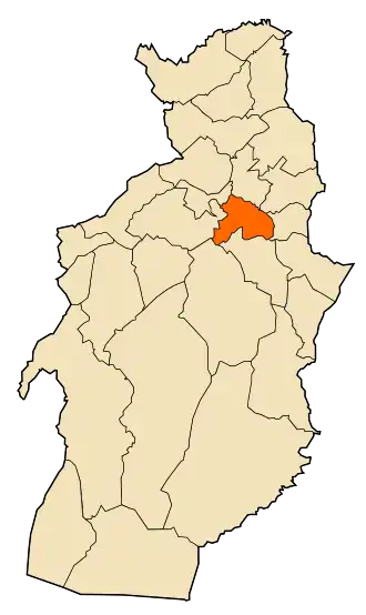 Localisation de Daïra de Tébessa