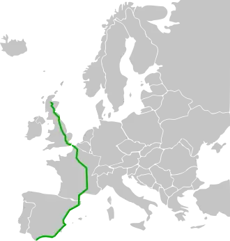 Itinéraire de la route européenne 15