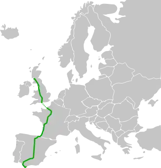 Itinéraire de la route européenne 5