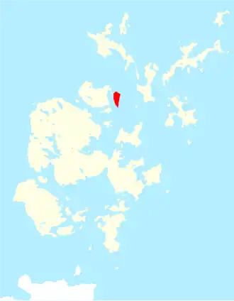 Carte de localisation d'Egilsay dans les Orcades.
