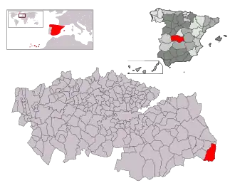 Localisation de El Toboso