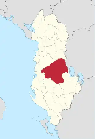 Localisation de Préfecture d'Elbasan