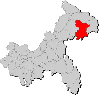 Localisation de Fèngjié Xiàn