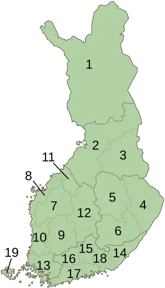 Régions de Finlande