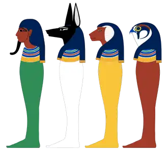 Amset, Douamoutef, Hâpi et Kébehsénouf