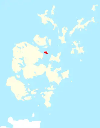 Carte de localisation de Gairsay dans les Orcades.