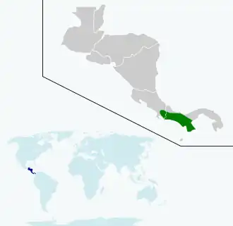 Description de l'image Geothlypis chiriquensis map.svg.