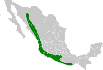 Description de l'image Glaucidium palmarum map.svg.