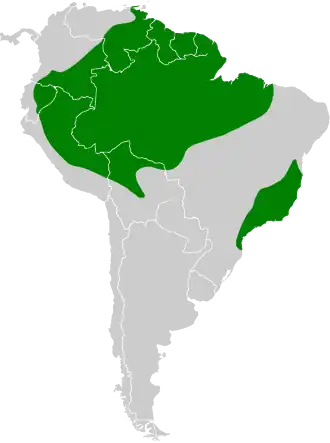 Description de l'image Heliothryx auritus map.svg.