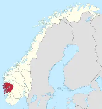 Localisation de Hordaland