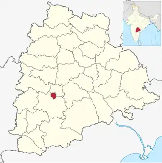 Localisation de District d'Hyderabadహైదరాబాదు జిల్లాحيدراباد زيلا