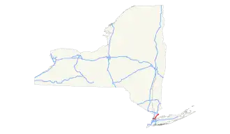 Le parcours de L'Interstate 95 dans l'État de New York