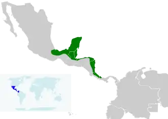 Description de l'image Icterus prosthemelas map.svg.