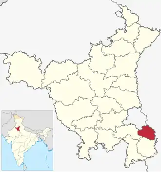 Localisation de District de Faridabadफरीदाबाद जिला