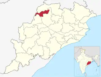 Localisation de District de Jharsuguda