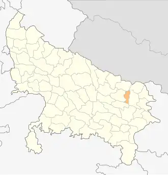 Localisation de District de Sant Kabir Nagar संत कबीर नगर जिला