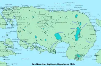 Cartographie de l'île Navarino