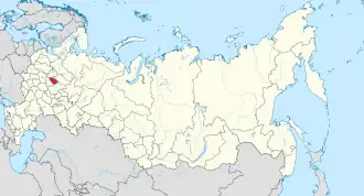 Localisation de Oblast d’Ivanovo