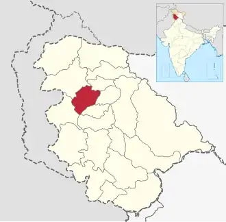 Localisation de District de Badgamضلع بڈگام