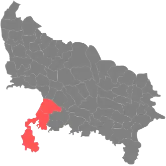 Localisation de Division de Jhansi