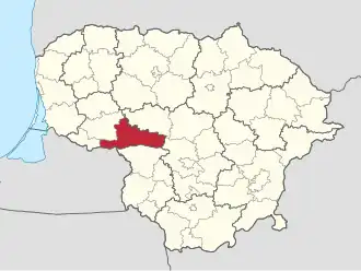 Localisation de Municipalité du district de Jurbarkas