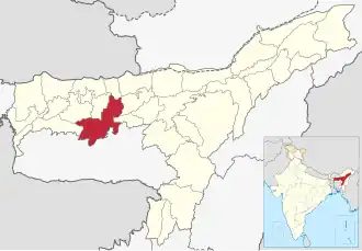 Localisation de District de Kamrup (rural)assamais : কামৰূপ জিলা