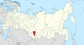 Localisation de Oblast de Kemerovo-Kouzbass
