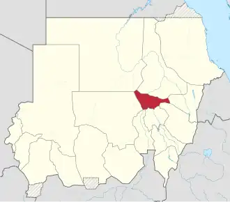 Localisation de Khartoum
