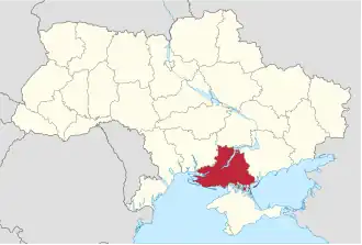 Localisation de Oblast de Kherson