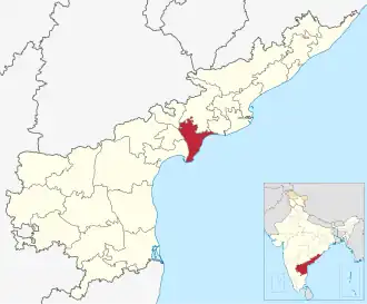 Localisation de District de Krishnaకృష్ణా జిల్లా