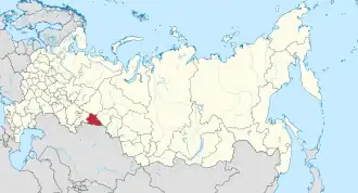 Localisation de Oblast de Kourgan