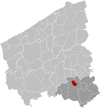 Localisation de Kuurne