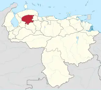 Localisation de État de Lara