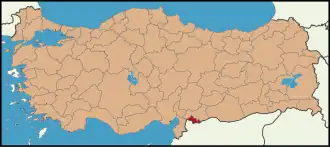 Localisation de Kilis (province)