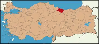 Localisation de Ordu (province)