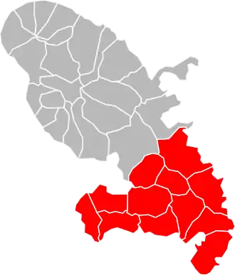 Localisation de Communauté d’agglomération de l’espace sud de la Martinique