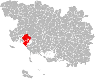 Localisation de Blavet Bellevue Océan Communauté