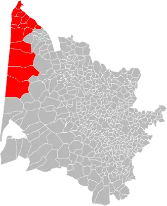 Localisation de Communauté de communes Médoc Atlantique