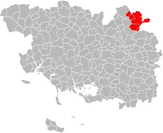 Localisation de Communauté de communesde Mauron en Brocéliande