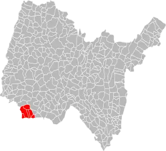 Localisation de Communauté de communes de Miribel et du Plateau