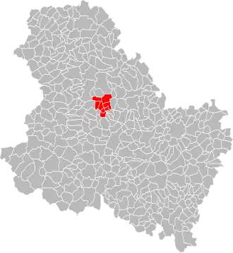 Localisation de Communauté de communes de l'Agglomération migennoise