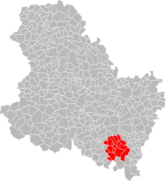 Localisation de Communauté de communes de l'Avallonnais