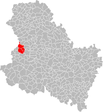 Localisation de Communauté de communes des Coteaux de la Chanteraine