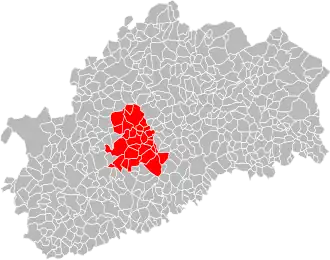 Localisation de Communauté de communes  des Combes