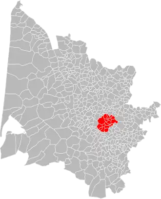 Localisation de Communauté de communes du canton de Targon