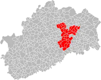 Localisation de Communauté de communes du Triangle Vert