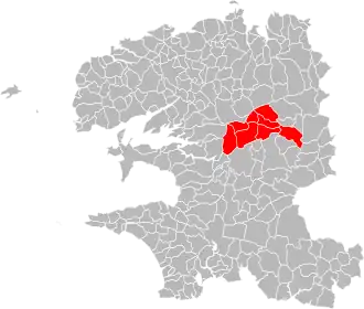 Localisation de Communauté de communes du Yeun Elez